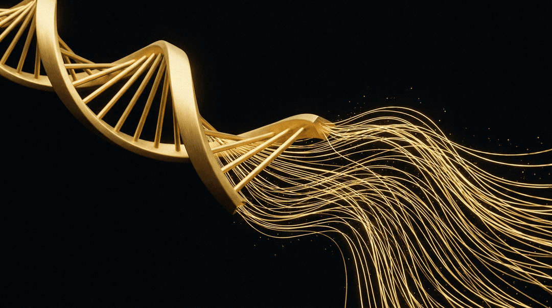 Gold DNA double helix representing the Rebuilt 35-gene analysis