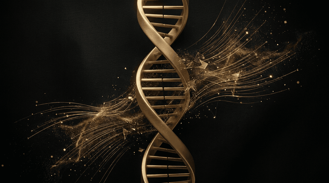 Gold DNA double helix representing the Rebuilt 35-gene analysis